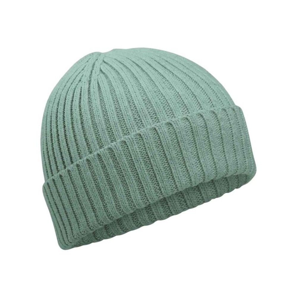 Beechfield Childrens/Kids Natural Cotton Beanie / Dusty Green